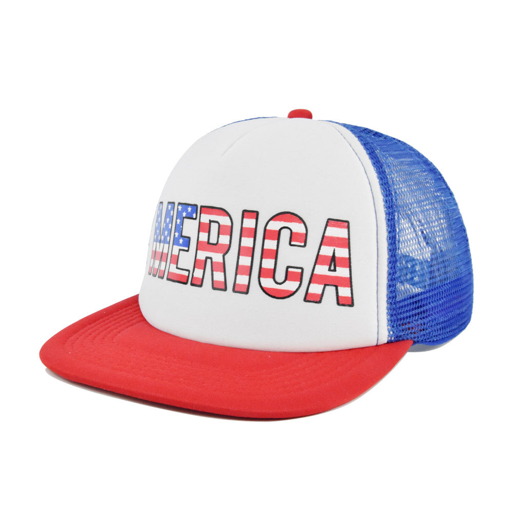 Wholesale Polyester Independence Day Trucker Hat